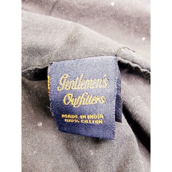 Gentlemen's Outfitters Size Medium Men Black White Polka Dots Short Sleeve Shirt - Picture 6 of 9